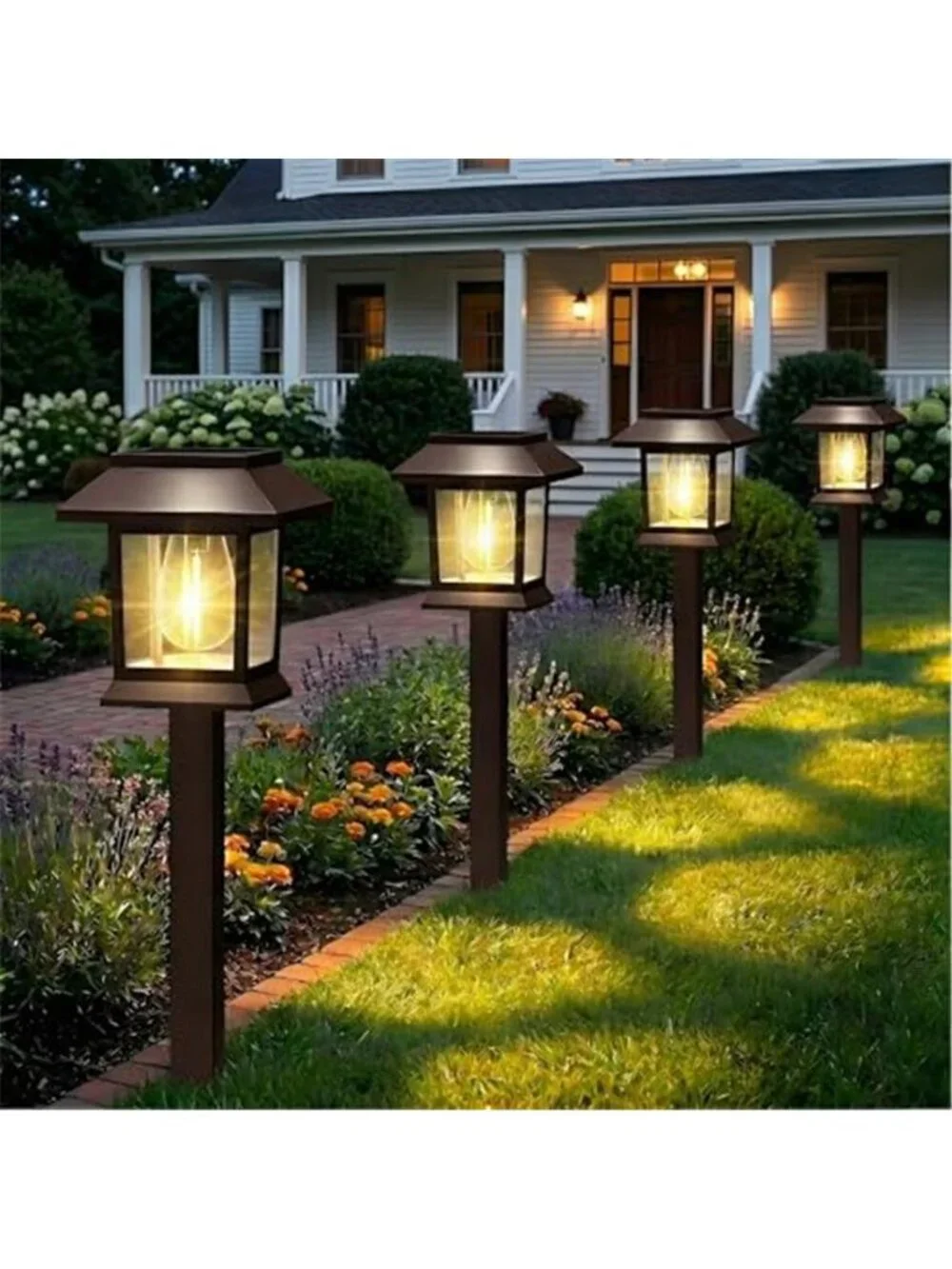 Solar Pathway Lights Outdoor 12 Pack Waterproof Garden Stake Landscape Lighting